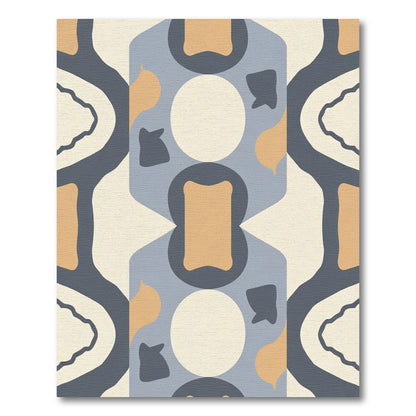 Mid Century Modernist Abstract Shapes Rug