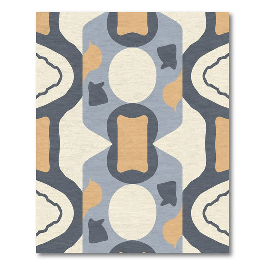 Mid Century Modernist Abstract Shapes Rug