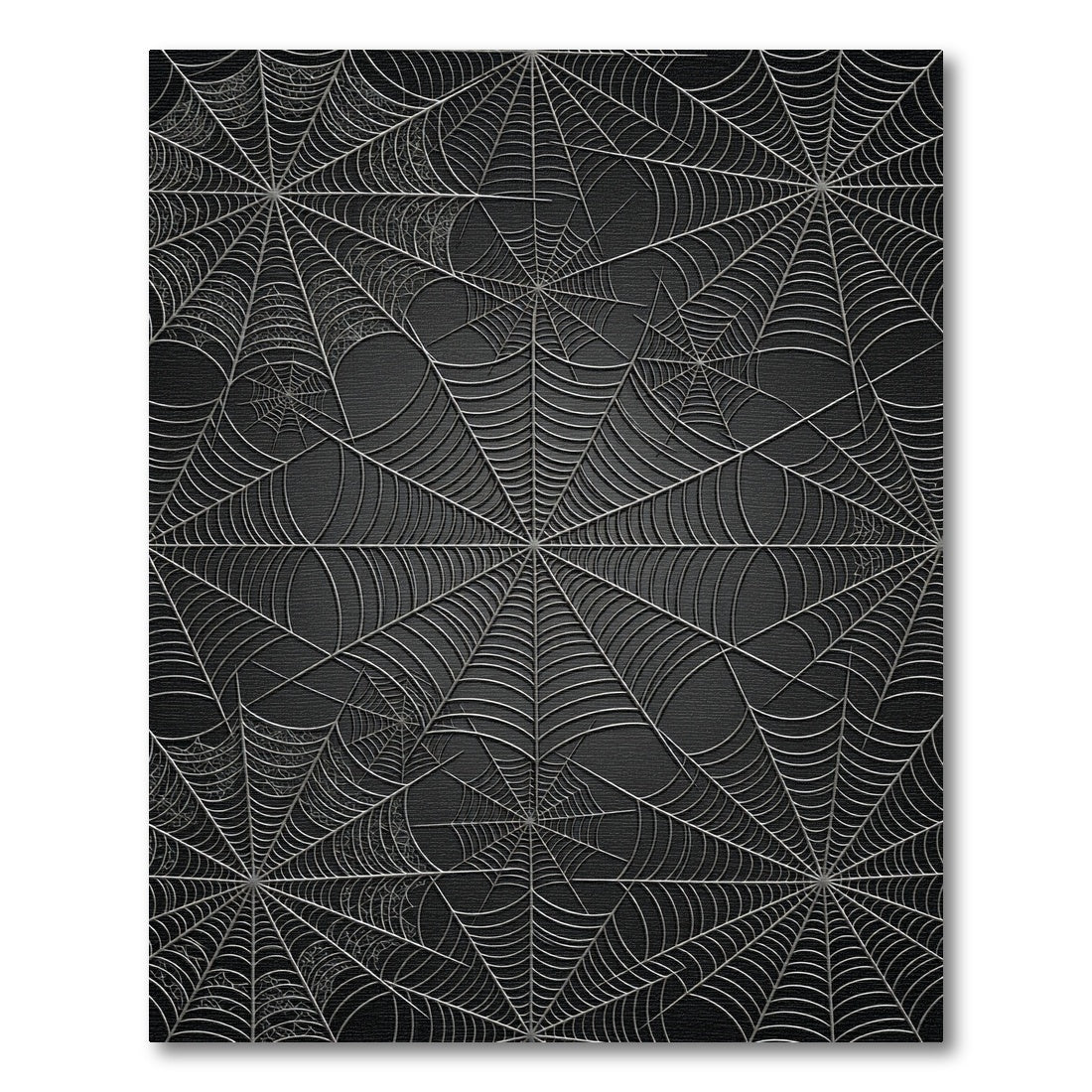 Dark Gray Spiderweb Geometric Textile Rug
