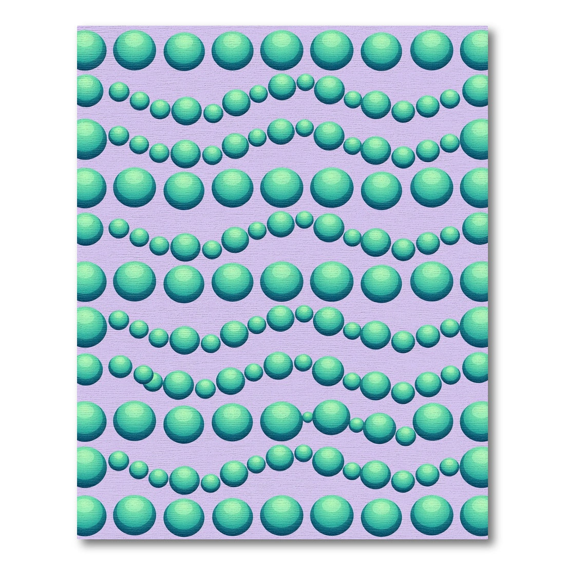 Teal Bubbles String Geometric Rug