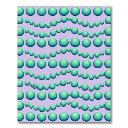 Teal Bubbles String Geometric Rug