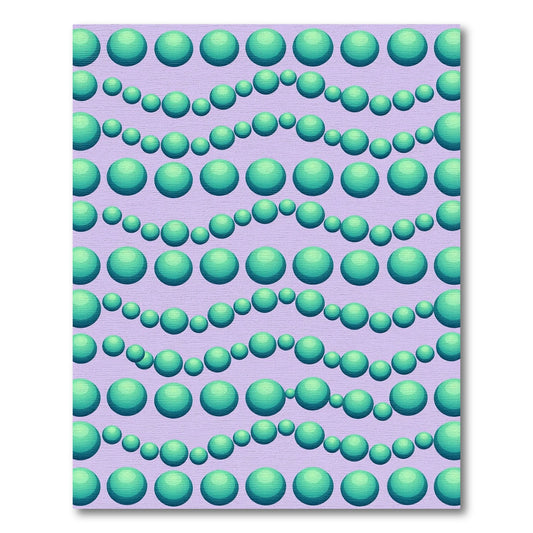 Teal Bubbles String Geometric Rug