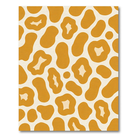 Golden Brown Abstract Spots Rug