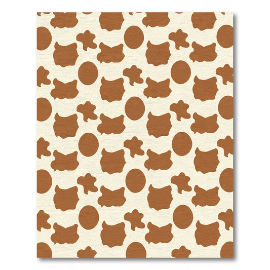 Cream Brown Spotty Animal Print Rug