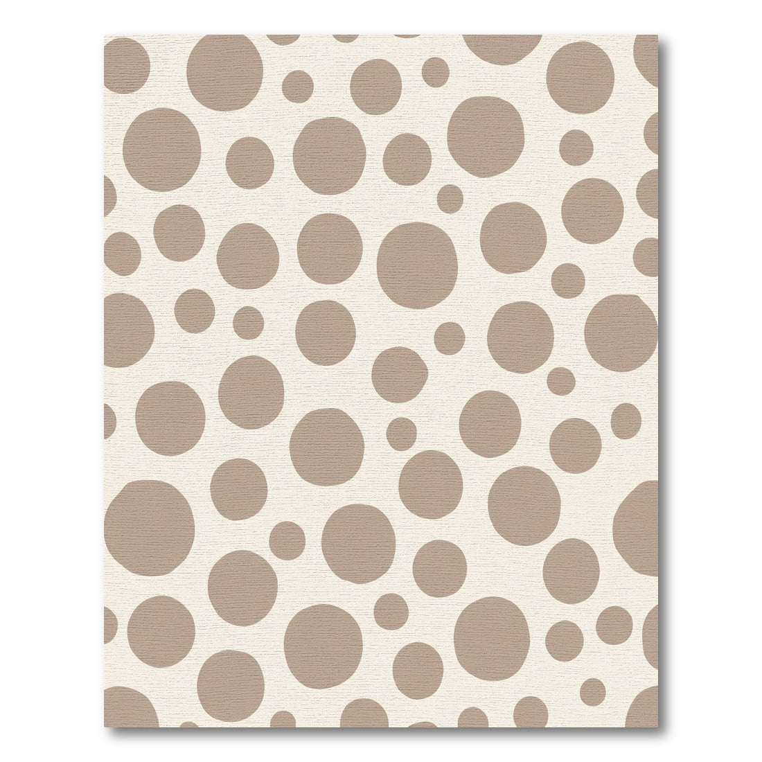 Neutral Tan Scattered Polka Dot Rug
