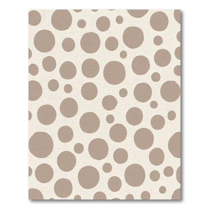 Neutral Tan Scattered Polka Dot Rug