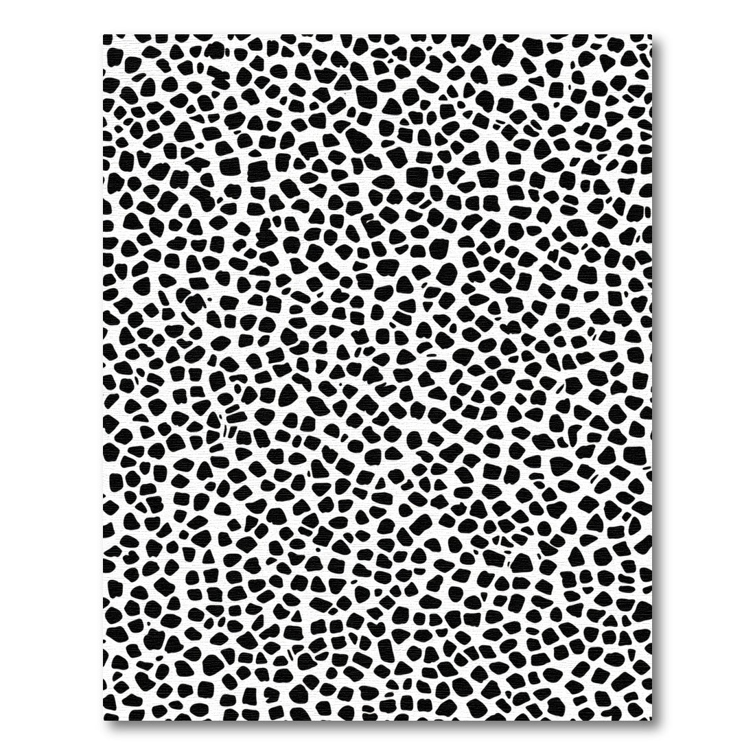 Black White Spotty Organic Shape Rug