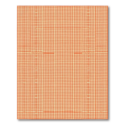 Orange Gingham Checkered Geometric Modern Area Rug