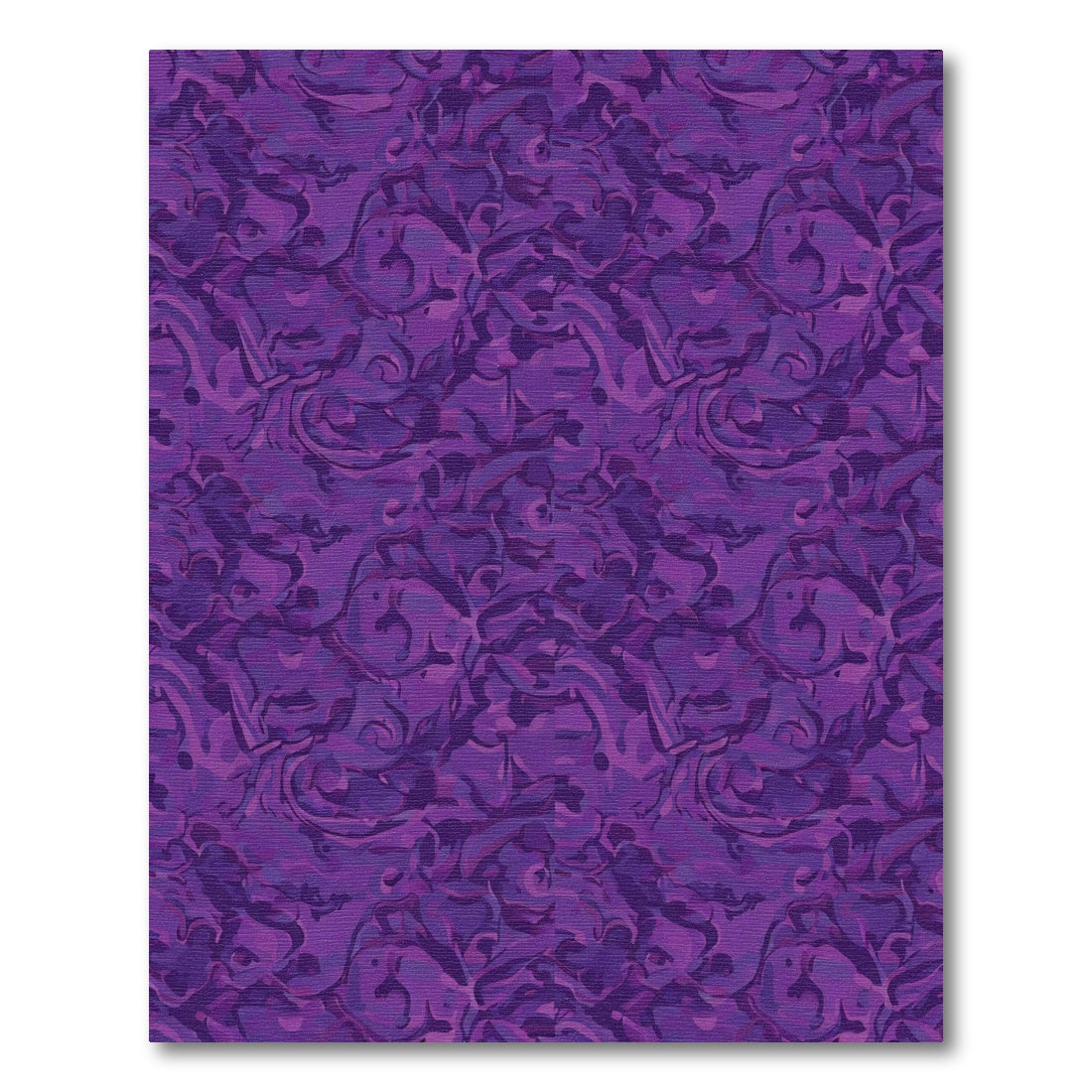 Deep Purple Swirling Abstract Rug