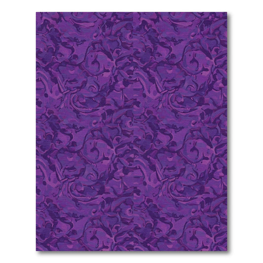 Deep Purple Swirling Abstract Rug