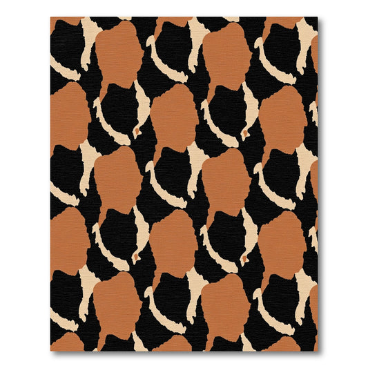 Earthy Camouflage Abstract Organic Forms Rug