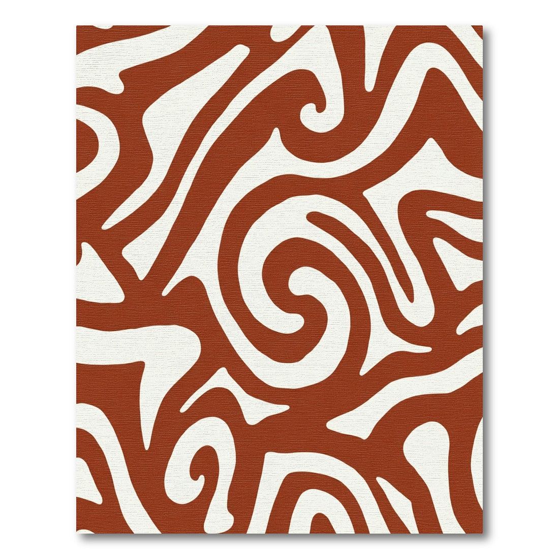 Burnt Sienna Swirl Curve Rug