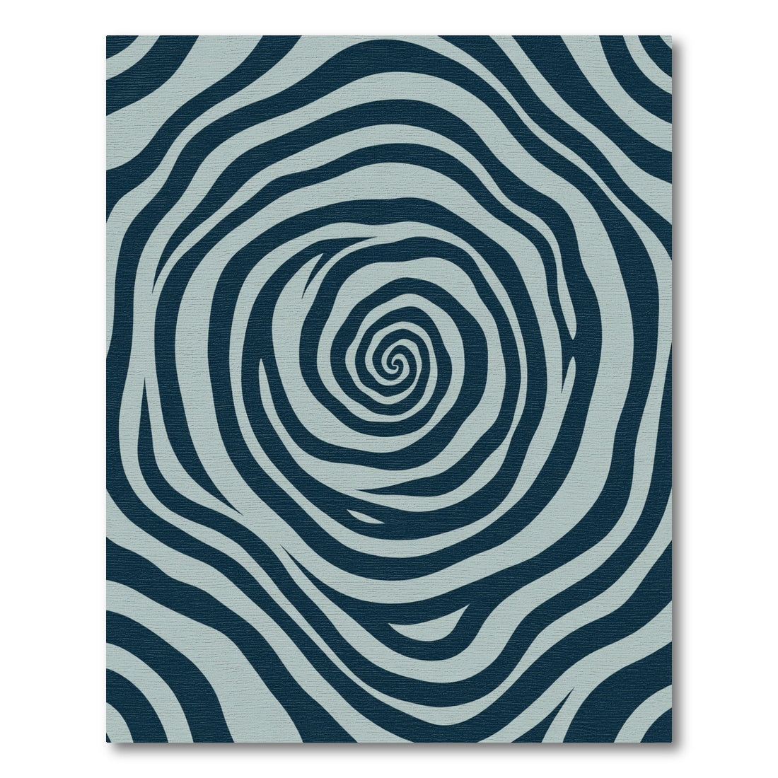 Deep Blue Swirling Organic Waves Rug