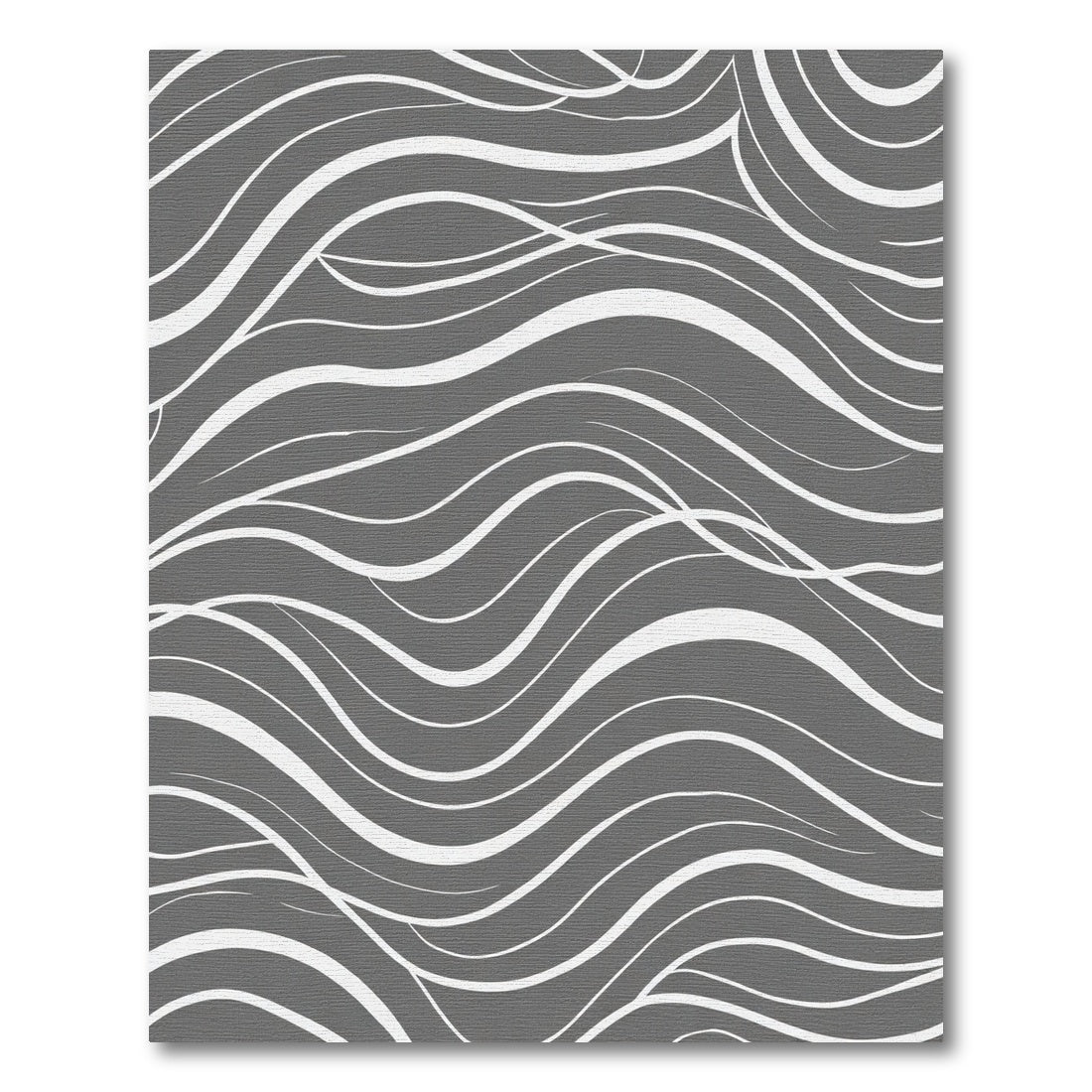 Modern Gray White Flowing Lines Rug
