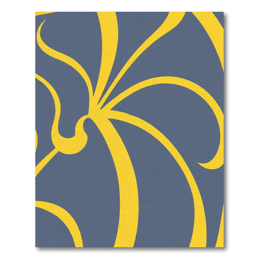 Bold Yellow Swirl Gray Abstract Rug