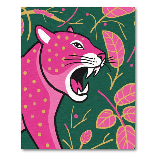 Fierce Pink Leopard Jungle Vibe Rug