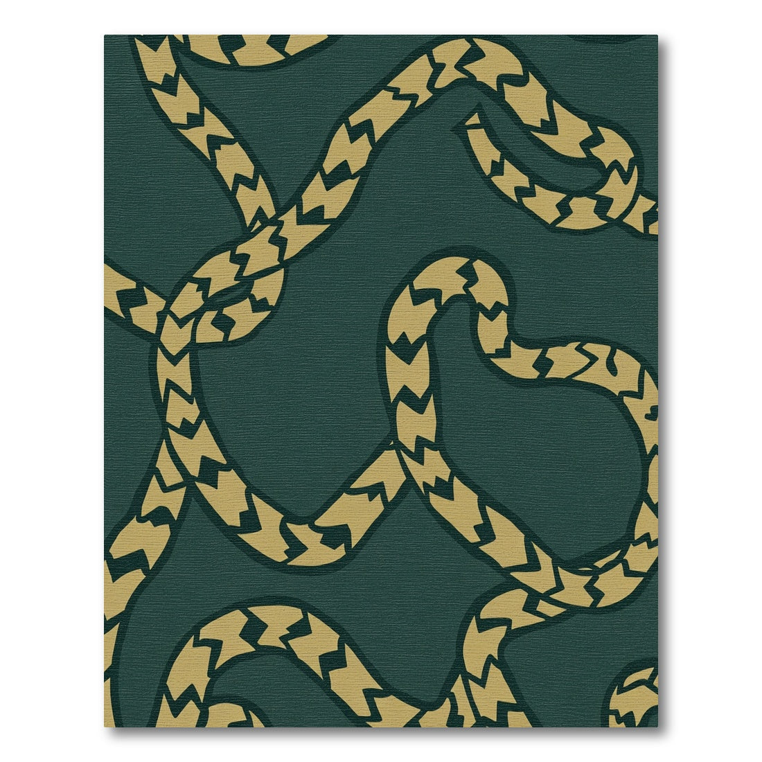 Gold Braided Rope Teal Rug