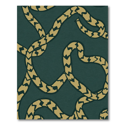 Gold Braided Rope Teal Rug