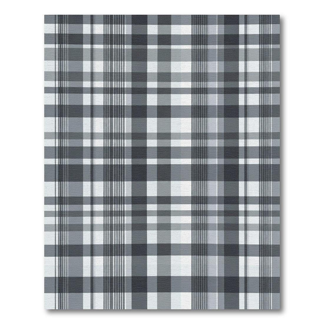 Monochrome Plaid Squares Lines Rug