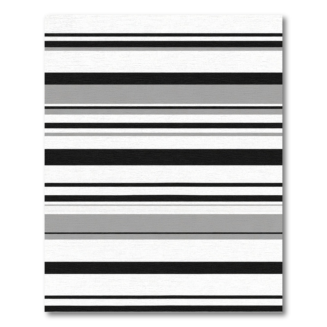 Classic Black White Gray Stripes Rug