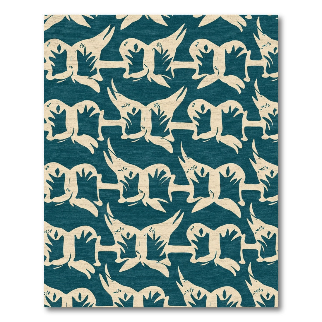 Cream Tan Abstract Figures Rug