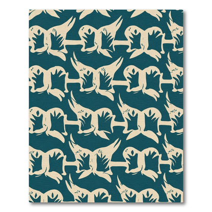 Cream Tan Abstract Figures Rug