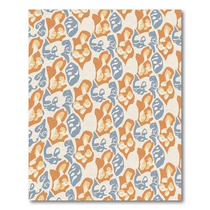Tuscan Ochre Abstract Animal Forms Rug