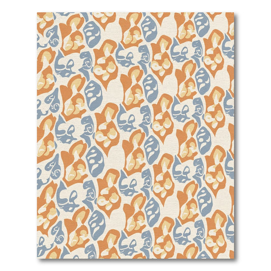 Tuscan Ochre Abstract Animal Forms Rug