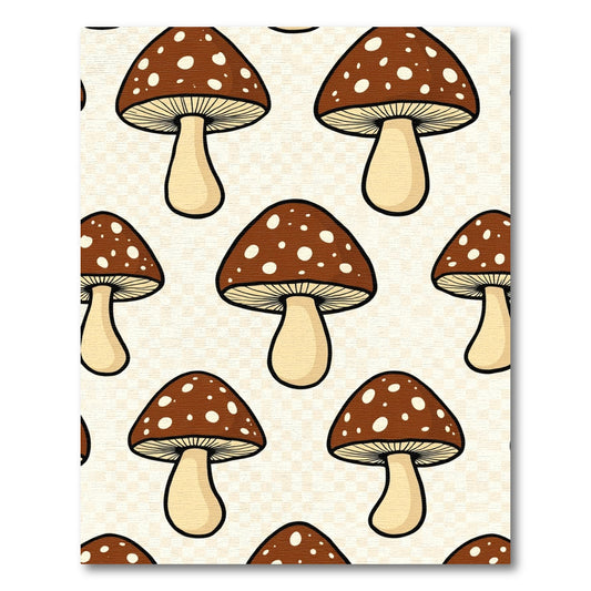 Brown Spotted Mushroom Repeat Rug