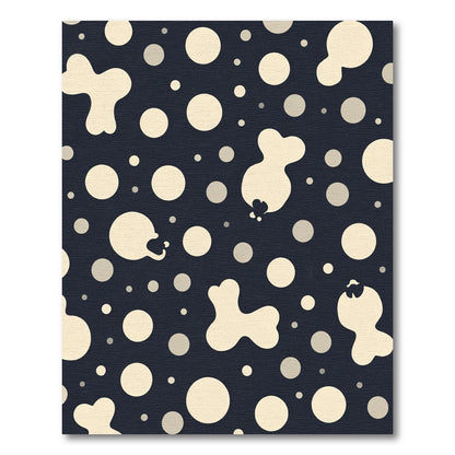 Abstract Cloud Dots And Circles Rug