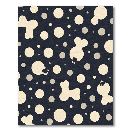Abstract Cloud Dots And Circles Rug