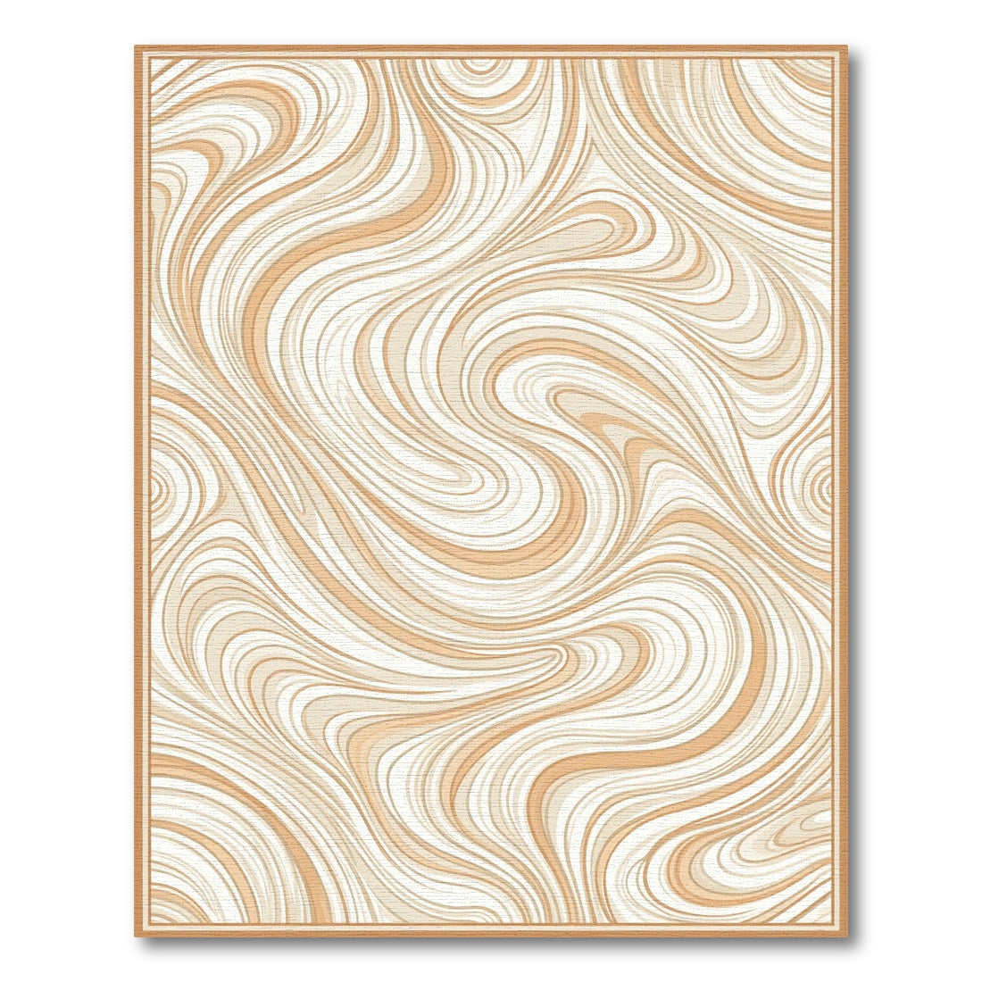 Beige Abstract Swirl No. 4 Area Rug