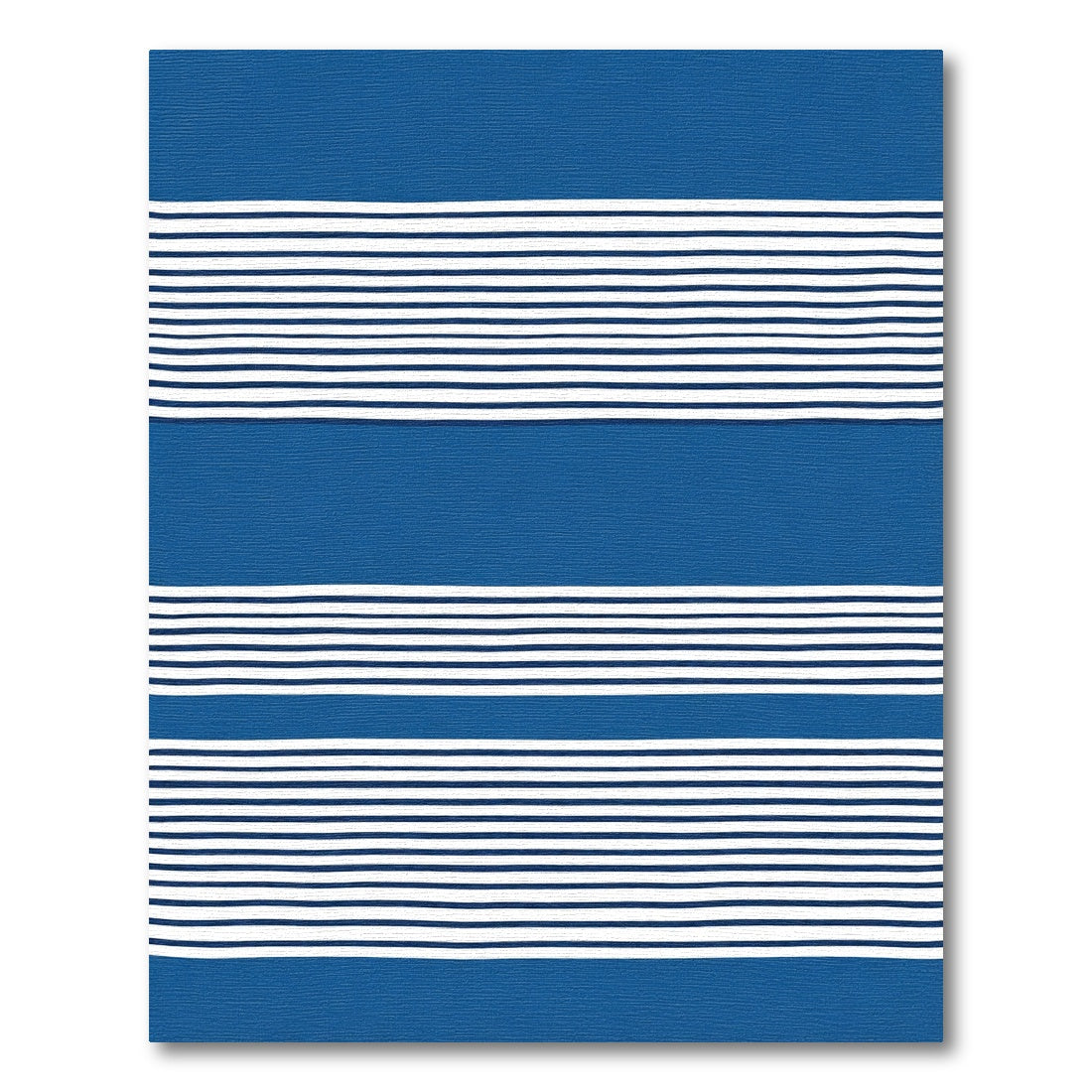 Blue White Thin Stripe Rug