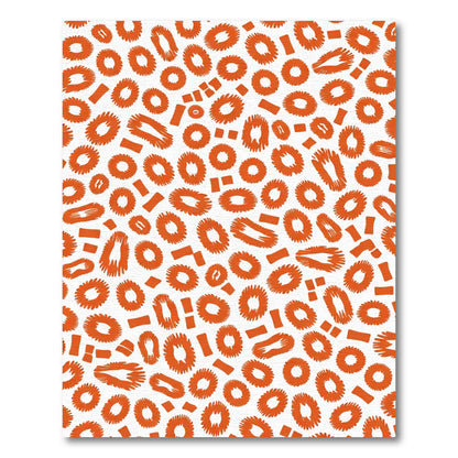 Orange Leopard Spot Abstract Rug