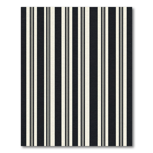 Bold Monochrome Parallel Lines Rug