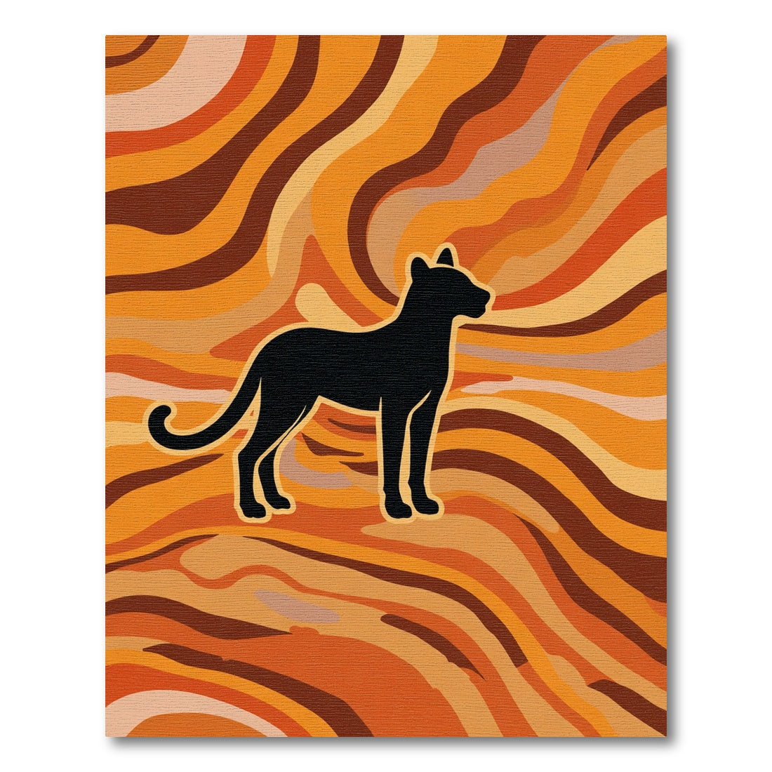 Black Panther Swirl Rug