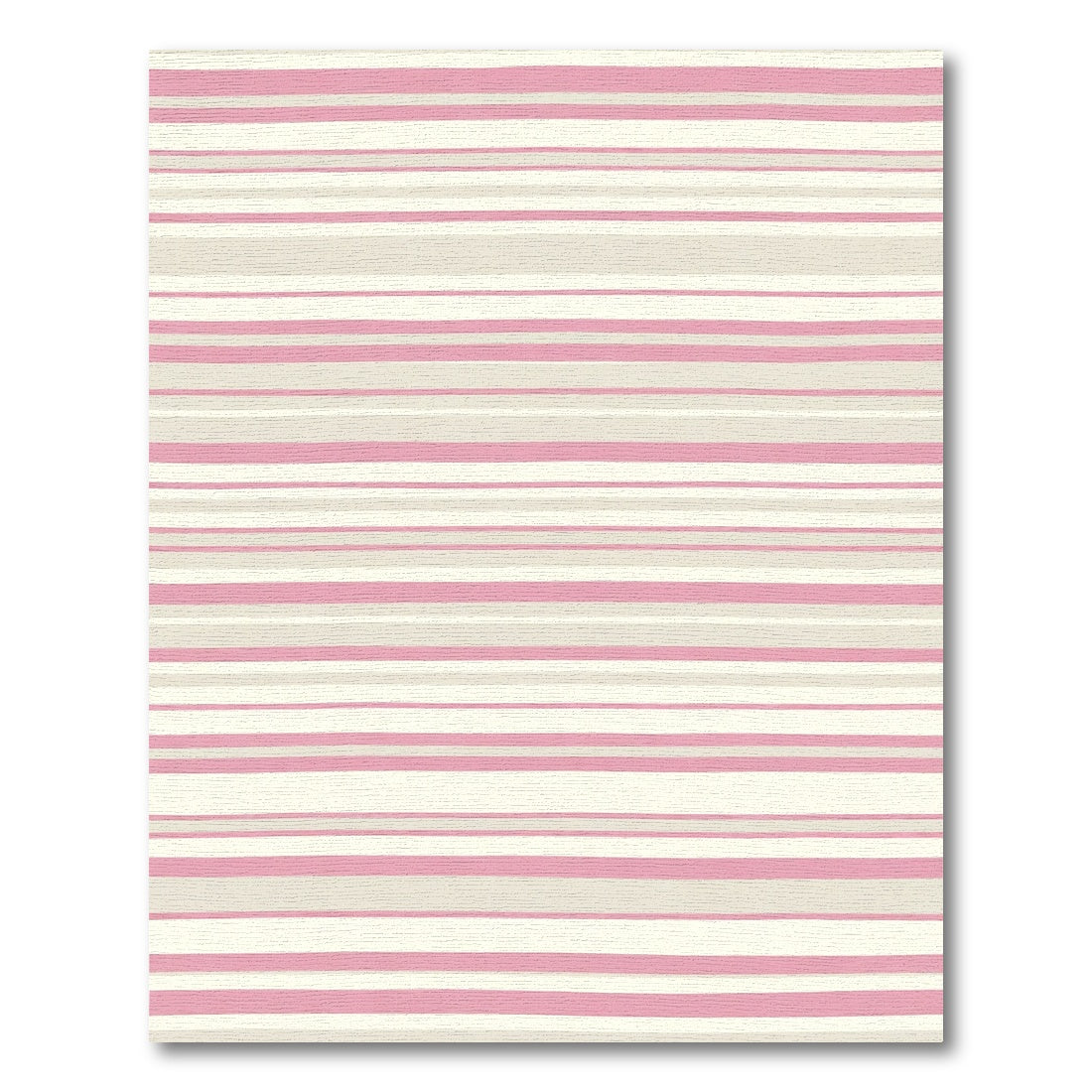 Gentle Pink Beige Striped Rug
