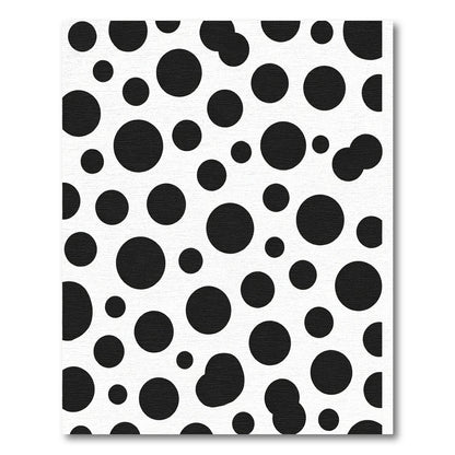 Black White Polka Dot Scatter Rug