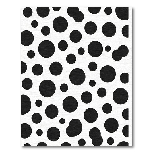 Black White Polka Dot Scatter Rug