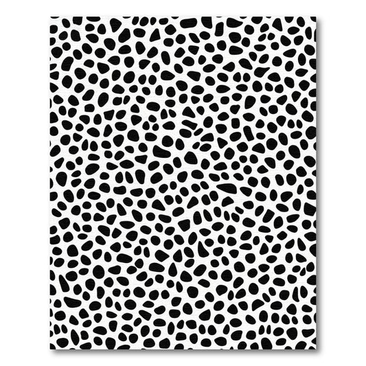 Black White Pebble Spot Rug