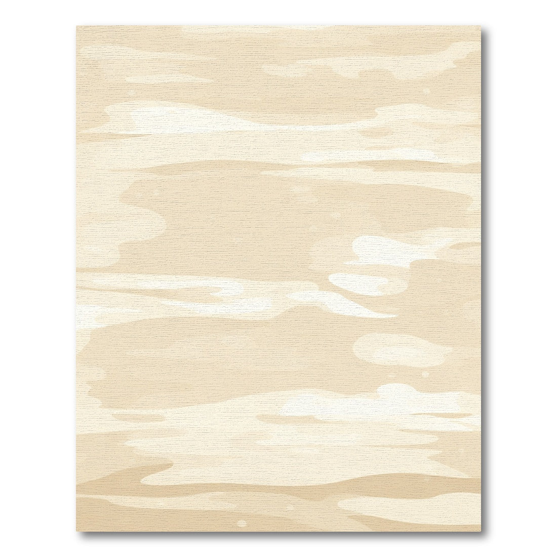 Creamy Beige Abstract Wavy Clouds Rug