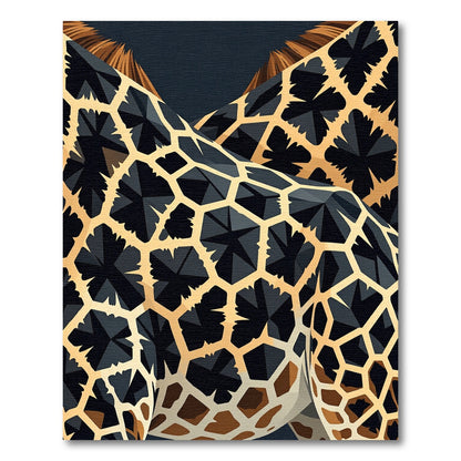 Geometric Black Yellow Giraffe Pattern Rug