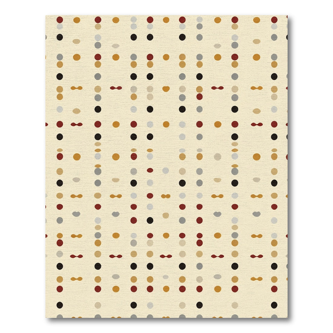 Neutral Earthy Tone Dot Collage Rug