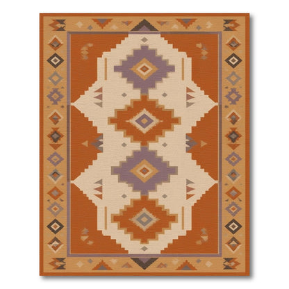 Southwestern Orange Geometric Area Rug