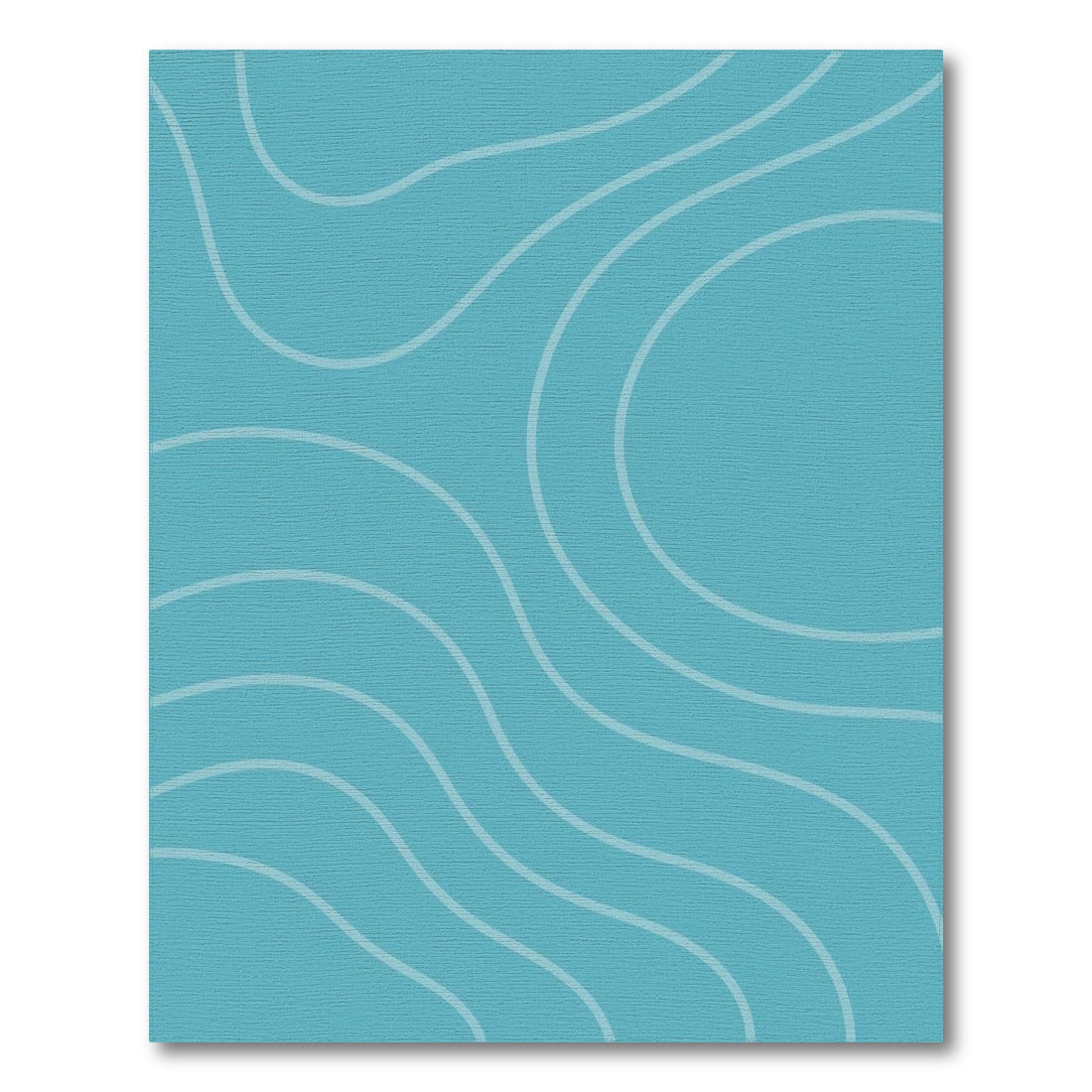 Blue and Teal Coastal Wave Area Rug