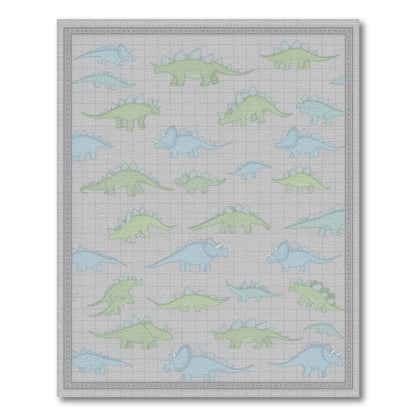 Kids Cartoon Multi-color and Patterns Dinosaur Friends Kids Area Rug