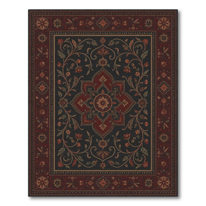 Traditional Persian Floral Red Traditional Persian Floral Area Rug