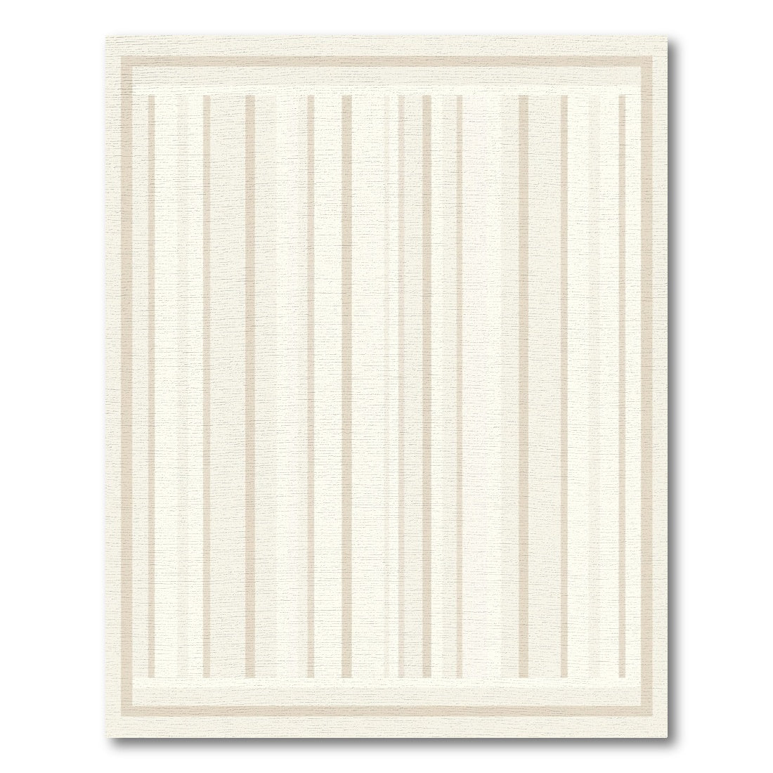 Neutral Beige Vertical Stripe Rug