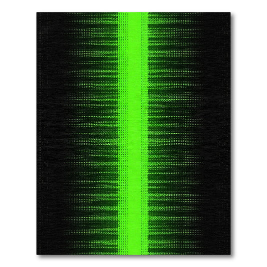 Radiant Neon Green Abstract Stripe Rug