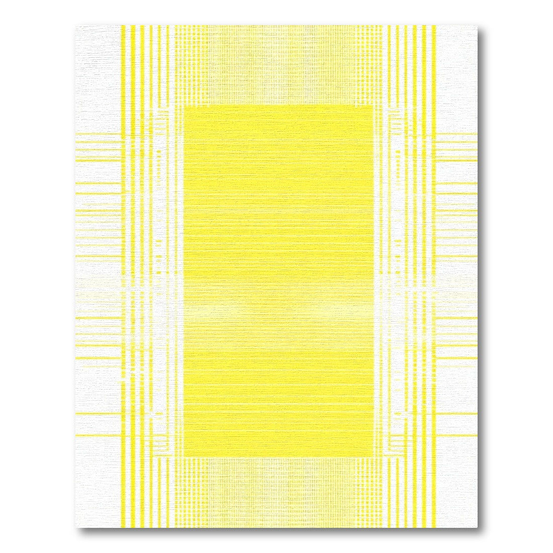 Vibrant Yellow Linear Geometric Rug